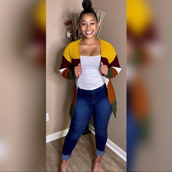 Green Fall Cardigan - Picture 2 of 3